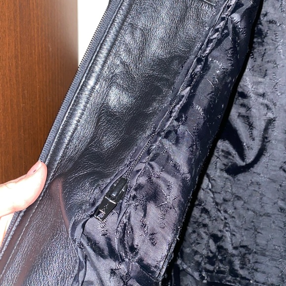 Vintage 90s Leather Hooded Black Wilson’s Jacket - Picture 9 of 9